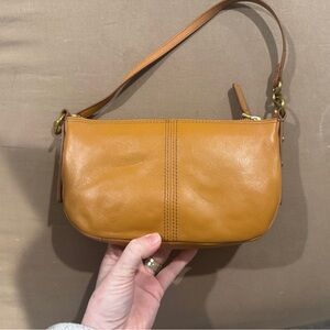 Fossil Tan Leather Shoulder Bag